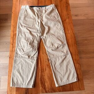 Ralph Lauren Women's Plaid Label Khaki Button Fly Straight Leg Pants Size 12